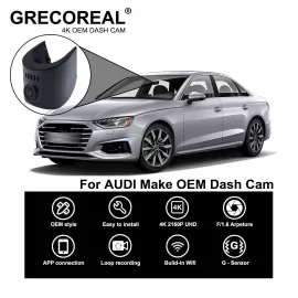 Compatible For Audi A3 A4 A5 A6 A7 S3 S4 S5 S6 S7 Q3 Q4 Q5 E-Tron Q6 Q7 Dash Cam Dashcam Car Dash Camera 4K Wifi Front and Rear OEM Auto Car DVR