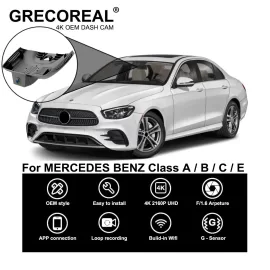 Compatible For Mercedes Benz C E Class C E GLC Dash Cam Dashcam Car Dash Camera 4K Wifi Front and Rear OEM Plug Play Auto Automatic Car DVR