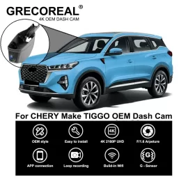 Compatible For Chirey Chery Tiggo 3 3x 4 5 5x 6 7 8 Plus Pro Max Car DVR Dash Cam Dashcam Dash Camera 4K Wifi Front and Rear OEM Plug Play