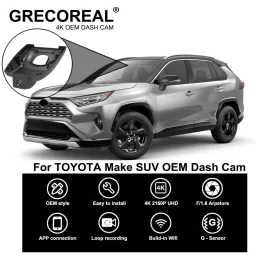 Compatible For Toyota C-HR Rav4 Highlander bZ4X Corolla Cross Dash Cam Dashcam Car Dash Camera 4K Wifi Front and Rear OEM Auto DVR