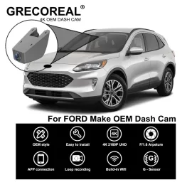 Compatible For Ford Edge Explorer Focus Kuga Escape Maverick Dash Cam Dashcam Car Dash Camera 4K Wifi Front and Rear OEM Auto Car DVR