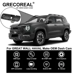 Compatible For Great Wall Haval Dargo Jolion F7 H6 H9 Dash Cam Dashcam Car Dash Camera 4K Wifi Front and Rear OEM Plug Play Auto Car DVR