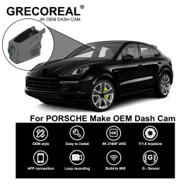 Compatible For Porsche Cayenne Panamera Macan Taycan Cayman Dash Cam Dashcam Car Dash Camera 4K Wifi Front and Rear OEM Plug Play Auto DVR