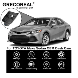 Compatible For Toyota Camry Avalon Corolla Crown Alphard Vellfire Sienna Dashcam Car Dash Camera 4K Wifi Front and Rear OEM Auto Car DVR