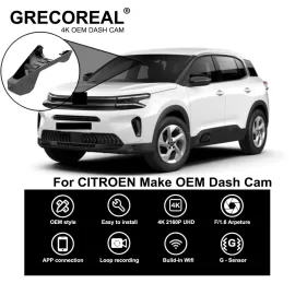 Compatible For Citroen C5 Aircross Air Cross C5X Dash Cam Dashcam Car Dash Camera 4K Wifi Front Rear OEM Plug Play Auto Automatic Car DVR