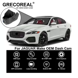 Compatible For Jaguar E-Pace F-Pace XE XF Dash Cam Dashcam Car Dash Camera 4K Wifi Front and Rear OEM Plug Play Auto Automatic Car DVR