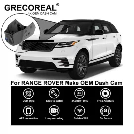 Compatible For Range Rover Sport Evoque Velar Dash Cam Dashcam Car Dash Camera 4K Wifi Front and Rear OEM Plug Play Auto Automatic Car DVR